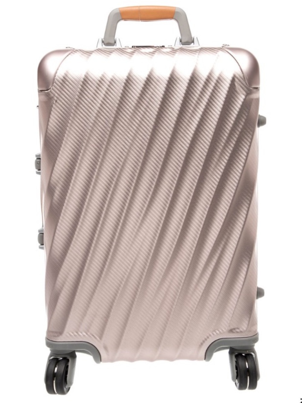 TUMI 19 Degree Aluminum International Carry-On pink aluminum suitcase